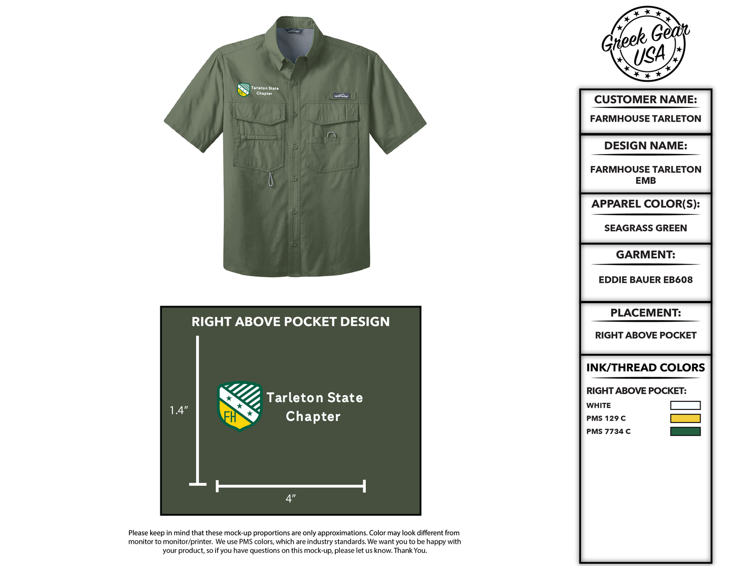 FarmHouse Tarleton Fishing Shirts/Polos