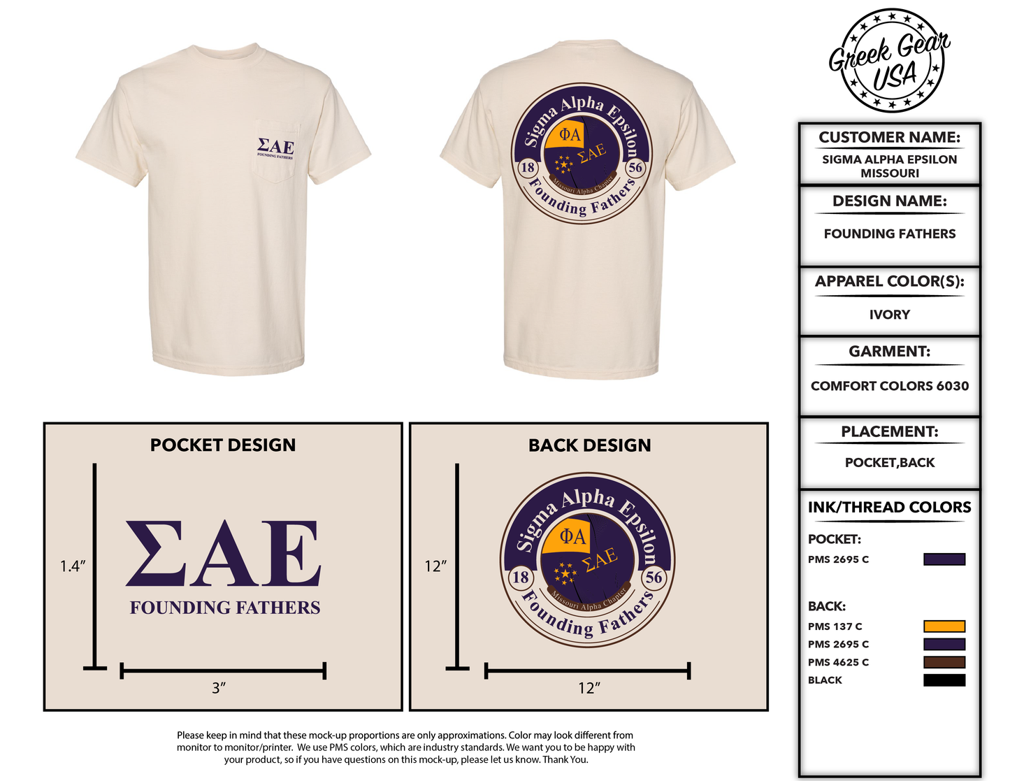 Sigma Alpha Epsilon University of Missouri Founding Fathers Fall 2023
