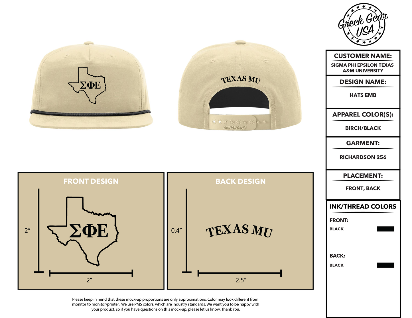 Sigma Phi Epsilon Texas A&M University Rope Hats