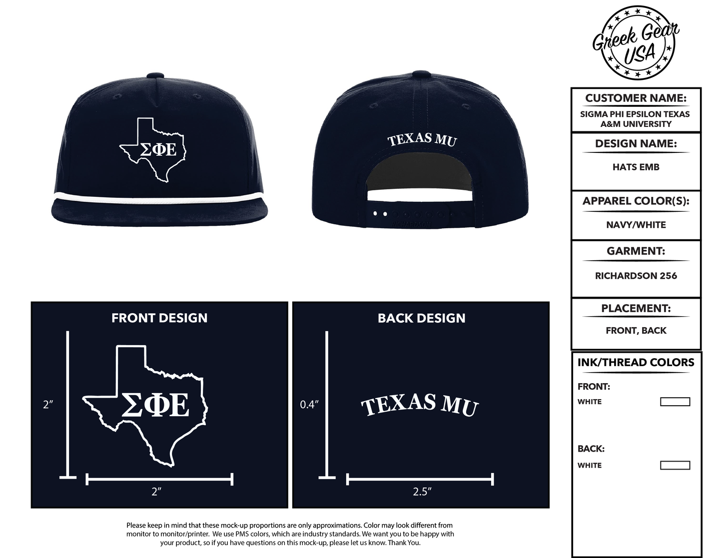 Sigma Phi Epsilon Texas A&M University Rope Hats