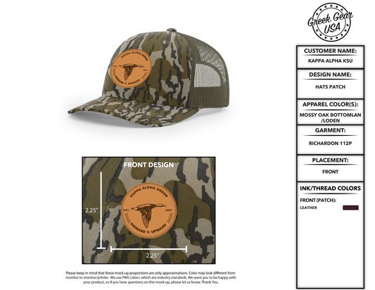 Kappa Alpha Kennesaw State Leather Patch Hats Spring 2023
