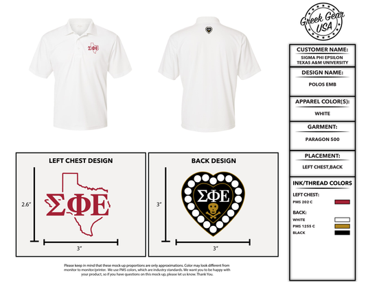 Sigma Phi Epsilon Texas A&M University Polos